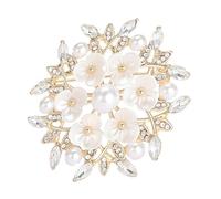 Delicate Flower Brooch With Faux Pearls Accent Suitable For Various Occasions Including Banquets And Daily Wear Brooch Design