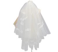 Delicate Flower Charm Pearls Head Veil Multi Functional Headwear Photo Props for Women Special Occasion Fashionable Pearls Hairpin for Occasion