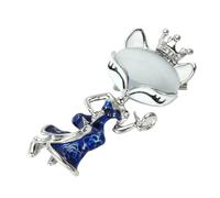 Delicate Foxes Designs Metal Pin Suitable for Casual Formal or Party Outfits Stone Foxes Brooch