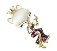 Delicate Foxes Designs Metal Pin Suitable for Casual Formal or Party Outfits Stone Foxes Brooch