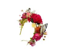 Delicate Garden Theme Hair Band Feature Fabric Butterflies and Blooms Great for Bridesmaids and Party Goers Stylish Flower Headdress