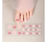 Delicate Gel Toenail Stickers For Women Girls Quick Cured Toe Nails Art Professional Salon Look LED Curing Required