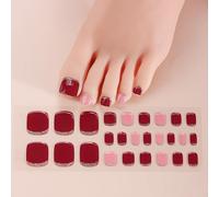 Delicate Gel Toenail Stickers For Women Girls Quick Cured Toe Professional Salon Look LED Curing Required