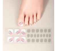 Delicate Gel Toenail Stickers For Women Girls Quick Cured Toe Professional Salon Look LED Curing Required