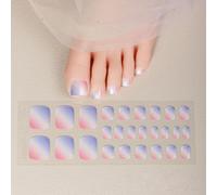 Delicate Gel Toenail Stickers For Women Girls Quick Cured Toe Professional Salon Look LED Curing Required