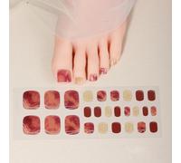 Delicate Gel Toenail Stickers For Women Girls Quick Cured Toe Professional Salon Look LED Curing Required