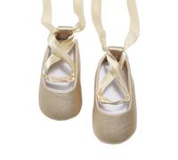 Delicate Girl Shoes Providing Comfort Craft from Gentle Leather with Easy Put on Off Design for Toddler Soft Soles Baby for Girls with Anti Slip Bottom Elegant Design Crib Perfect for First Gold