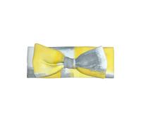 Delicate Grey And Yellow Abstract Art Painting Print Baby Bow Headband â€“ Headband for Newborns & Infants with Full Moon Gift Appeal