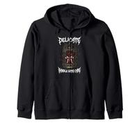 Delicate Handle Care Anatomical Heart Birdcage Gothic Rose Zip Hoodie