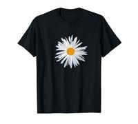 Delicate Happy Daisy White and Yellow Shapes Mania Value Graphic T-Shirt, Men, Black, XL