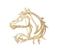 Delicate Hollow Out Horse Pin Brooch Lightweight Wear Resistant Alloy Crafted Silver Gold Option Badge Pin Hollowed Out Brooch
