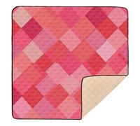 Delicate Hot Pink Red Large Sturdy Baby Activity Play Mat for Floor Portable Padded Baby Mat for Baby Toddler Infant, 50'' x 50''