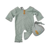 Delicate Infant Photography Clothing Set for 0-30 Days Newborns Includes Photo Props Hat and Elastic Waist Pants Newborn Photography Outfit
