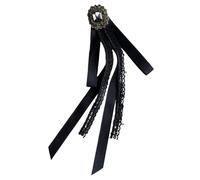 Delicate Lace and Diamonds Brooch Suitable for School Uniform Business Attire and Evening Event Crystals Brooch for Women