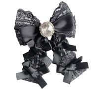 Delicate Lace and Diamonds Brooch Suitable for School Uniform Business Attire and Evening Event Dress Accessory Brooch