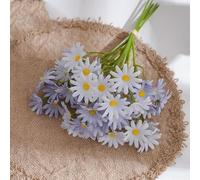 Delicate Looking Faux Daisy Plants for Adding Softness to Hard Surfaces Like Countertops Islands Vanities and Desks (Shallow blue)