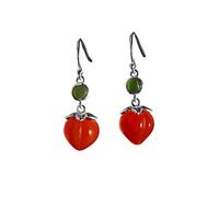 Delicate Lovely Peach Dangle EarringNatural Red Agate Charming Jewelry presentfor Daughter Sisters