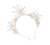 Delicate Mermaid Costume Headpiece with Nautical Pearls and Starfish Accent for Wedding Party Shell Starfish Pearl Headband