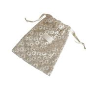 Delicate Meshes Organizers Bag with Embroidered Floral Pattern Secure Closure Cosmetic Travel Storage Portable Compact Delicate Lace Cosmetic Accessory Pouches