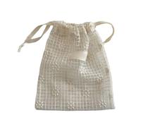 Delicate Meshes Organizers Bag with Embroidered Floral Pattern Secure Closure Cosmetic Travel Storage Portable Compact Meshes Lace Embroidered Organizers Bag