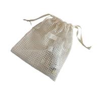 Delicate Meshes Organizers Bag with Embroidered Floral Pattern Secure Closure Cosmetic Travel Storage Portable Compact