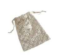 Delicate Meshes Organizers Bag with Embroidered Floral Pattern Secure Closure Cosmetic Travel Storage Portable Compact Delicate Lace Cosmetic Accessory Pouches