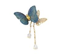 Delicate Metal Leaf Butterfly Brooch Sustainable Textile Jewelry For Students Party Accessories Butterfly Jewelry