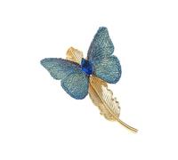 Delicate Metal Leaf Butterfly Brooch Sustainable Textile Jewelry For Students Party Accessories Butterfly Jewelry