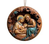 Delicate Nativity Ornament Artistic Christmas Hanging Pendant Ornament for Celebrating the Birth Birth Decoration