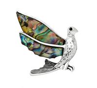 Delicate Natural Shell Alloy Exquisite Cicada/Peace Doves Shaped Pendant Brooch Accessory Jewelry Accessories Her Jewelry