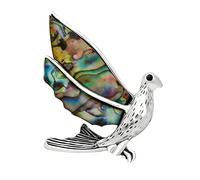 Delicate Natural Shell Alloy Exquisite Cicada/Peace Doves Shaped Pendant Brooch Accessory Jewelry Accessories Trendy Jewelry Accessory