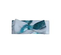 Delicate Ocean Green Wave Surf Print Baby Bow Headband â€“ Headband for Newborns & Infants with Full Moon Gift Appeal