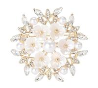 Delicate Pearls Embellished Flower Brooch Pin Adornment Great For Enhancing The Look Of Dresses And Jackets Versatile Brooch For Women