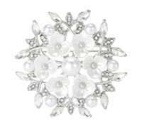Delicate Pearls Embellished Flower Brooch Pin Adornment Great For Enhancing The Look Of Dresses And Jackets Versatile Brooch For Women