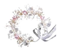 Delicate Pearls Flower Hairband Glistening Headband Bachelorette Party Flower Princess Jewelry Headpiece