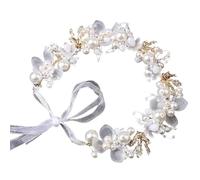 Delicate Pearls Flower Hairband Glistening Headband Bachelorette Party Flower Princess Jewelry Headpiece