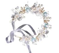 Delicate Pearls Flower Hairband Glistening Headband Bachelorette Party Flower Princess Jewelry Headpiece