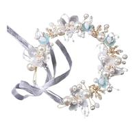 Delicate Pearls Flower Hairband Glistening Headband Bachelorette Party Flower Princess Jewelry Headpiece