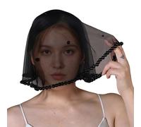 Delicate Pearls Headscarf For Muslims Women And Pray Delicate Mantilla Luxurious Lace Veil Accessories Bridal Headpiece With Pearls