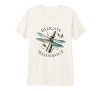 Delicate Perseverance Dragonfly Bamboo Nature Design Premium T-Shirt