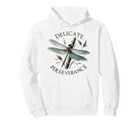 Delicate Perseverance Dragonfly Bamboo Nature Design Pullover Hoodie