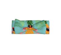 Delicate Pineapple Flamingo Print Baby Bow Headband â€“ Headband for Newborns & Infants with Full Moon Gift Appeal