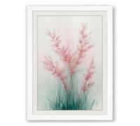 Delicate Pink Botanicals Botanical Framed Wall Art Print A4 (29.7×21cm) White, Wall Decor for Living Room, Bedroom, Office & Home, Ready to Hang, Art Gift