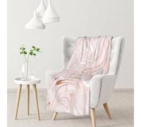 Delicate Pink Marble Of Marble With Imitation Of Rose Gold,Soft Blanket Warm Anti-Pilling Flannel Plush Throw Blanket 76 X 102 cm