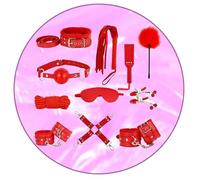 Delicate Plush Stretching Belt Set+Cute Hip Accessories, Multi Functional 11 Piece Set For Bed Putra (Red) - Y6