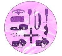Delicate Plush Stretching Belt Set+Cute Hip Accessories, Multi Functional 11 Piece Set For Bed Putra (Purple) - Y6