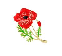 Delicate Poppies Flower Brooch Unisex Plant Pin Elegant Banquet Party Lapel Pin Accessory Fashion Forward Women Unique Jewelry Gift