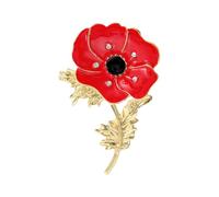 Delicate Poppies Flower Brooch Unisex Plant Pin Elegant Banquet Party Lapel Pin Accessory Fashion Forward Women Unique Jewelry Gift