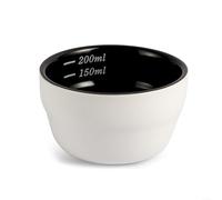 Delicate Porcelain Coffee Measuring Bowls with Non Slip Base for Consistent Brewing (black)