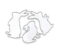 Delicate Rabbits Metal Cutting Dies Easter Die Embossing Script Stencils for Scrapbooking Diary Embellishments Metal Cutting Dies for Card Making Christmas